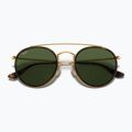 Sonnenbrille Ray-Ban Round Double Bridge arista gold/green g-15 3