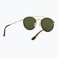 Sonnenbrille Ray-Ban Round Double Bridge arista gold/green g-15 6