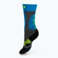 Skisocken für Kinder UYN Ski Junior medium grey melange/turquoise 2