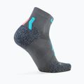 Damensocken UYN Trekking Approach Low Cut grey/turquoise 2