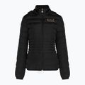 Jacke Damen EA7 Emporio Armani Train Core Lady Eco Down Hoodie black/logo light gold
