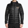 Jacke Herren EA7 Emporio Armani Train Core ID Down Light Hoodie black/gold logo