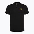 Poloshirt Herren EA7 Emporio Armani Train Core ID black/gold logo
