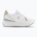 Schuhe Damen U.S. Polo Assn. BAYLE003C white/gold 8