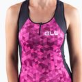 Damen Radtrikot Alé Triangles rosa und schwarz L21112543 5