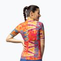 Damen-Fahrradtrikot Alé Clorofilla orange combo 3