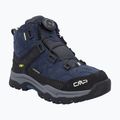 Kinder-Trekkingschuhe CMP Kiruna Mid Fitgo Fleece Wp blue ink/yellow