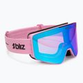 Skibrille Bliz G001S matte pink/neon violet/blue multi