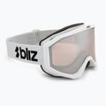 Skibrille Bliz Liner matte white/pink/silver mirror