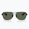 Sonnenbrille Ray-Ban Rb8336M Scuderia matt black/dark green 6