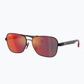 Sonnenbrille Ray-Ban Rb8336M Scuderia matt black/dark grey mirror blue/red 4