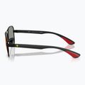 Sonnenbrille Ray-Ban Rb8336M Scuderia matt black/dark grey mirror blue/red 6