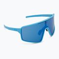 Bliz P001S matte blau/graue Sonnenbrille mit blauem Spiegel