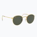 Sonnenbrille Ray-Ban Round Metal gold/green g-15