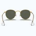 Sonnenbrille Ray-Ban Round Metal gold/green g-15 5