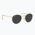 Sonnenbrille Ray-Ban Round Metal gold/black polarized