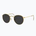 Sonnenbrille Ray-Ban Round Metal gold/black polarized 4
