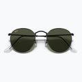 Sonnenbrille Ray-Ban Round Metal black/green g-15 3