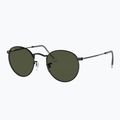 Sonnenbrille Ray-Ban Round Metal black/green g-15 4