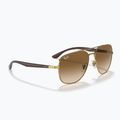 Sonnenbrille Ray-Ban RB3683 arista gold/brown 4