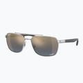 Sonnenbrille Ray-Ban RB3701 Polarized+ Lenses silver/blue gold polarized+ 4