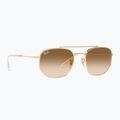 Sonnenbrille Ray-Ban RB3707 Polarized+ Lenses arista gold/brown