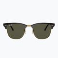 Sonnenbrille Ray-Ban Clubmaster Classic black/gold/green g-15 2