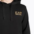 Herren Hoodie Sweatshirt EA7 Emporio Armani Train Logo Series Hoodie Extended Logo Coft black/gold logo 3