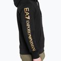 Herren Hoodie Sweatshirt EA7 Emporio Armani Train Logo Series Hoodie Extended Logo Coft black/gold logo 4