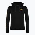 Herren Hoodie Sweatshirt EA7 Emporio Armani Train Logo Series Hoodie Extended Logo Coft black/gold logo 5