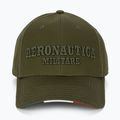 Herren Aeronautica Militare Basic mit Metalladler militärisch grün Baseballkappe 2