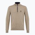 Pullover Herren Aeronautica Militare 1/2 Zip sand melange