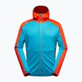Hoodie Herren La Sportiva Upendo Hoody tropic blue/ cherry tomato