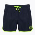 Badeshorts Herren EA7 Emporio Armani Water Sports Core Piping blu navy/fluo lime