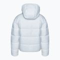 Damen EA7 Emporio Armani Zug Shiny ECO Extra gepolsterte Bomberjacke weiß 2