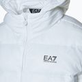 Damen EA7 Emporio Armani Zug Shiny ECO Extra gepolsterte Bomberjacke weiß 3