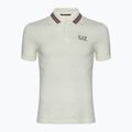 Herren EA7 Emporio Armani Golf Pro Polo Check silberne Birke T-shirt