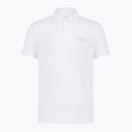 Herren EA7 Emporio Armani Core Identity Polo Shirt weiß / silbernes Logo