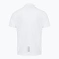 Herren EA7 Emporio Armani Core Identity Polo Shirt weiß / silbernes Logo 2