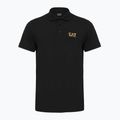 Herren EA7 Emporio Armani Core Identity Poloshirt schwarz / goldfarbenes Logo