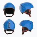 Kinder-Skihelm Briko Makalu Jr shiny lochmara blue/pomegranate red