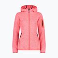 Damen Fleece-Sweatshirt CMP Red Fluo/Bianco 3H19826/7CM