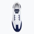 EA7 Emporio Armani Schwarz & Weiß Vintage weiß/mittelalterliche blaue Schuhe 5