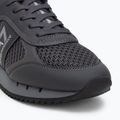 EA7 Emporio Armani Schwarz & Weiß Schnürsenkel Asphalt grau/silv.g7 Schuhe 7