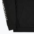 Herren Emporio Armani EA7 Zug Logo Serie Extended Logo Hoodie schwarz / weiß 3