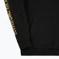 Herren Emporio Armani EA7 Zug Logo Serie Extended Logo Hoodie schwarz / gold 3