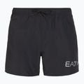 Herren EA7 Emporio Armani Extended Logo Boxer Schwimmshorts schwarz / silber