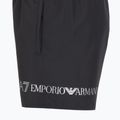 Herren EA7 Emporio Armani Extended Logo Boxer Schwimmshorts schwarz / silber 3