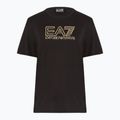 Damen EA7 Emporio Armani Zug Sichtbarkeit schwarz/gold T-shirt