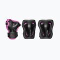 Kinder-Inlineskates mit Schützern Rollerblade Microblade Combo Jr black/pink 7